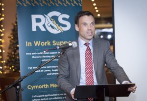 Cabinet Secretary for Economy and Transport Ken Skates speaking at RCS’s tenth anniversary event